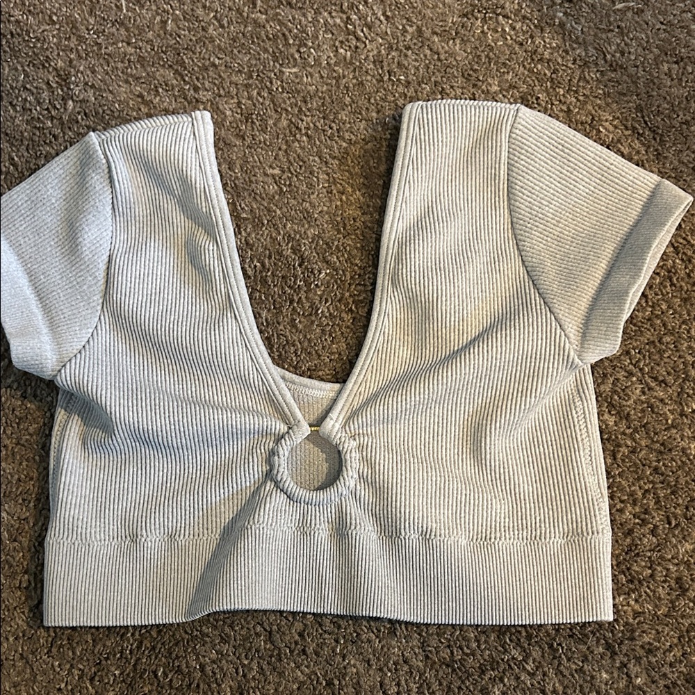 Aerie Gray Ribbed Women's Top - size small
